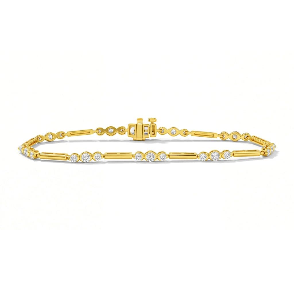 Mazzucchelli’s 9ct yellow gold round-cut 2.00ctw diamond bracelet