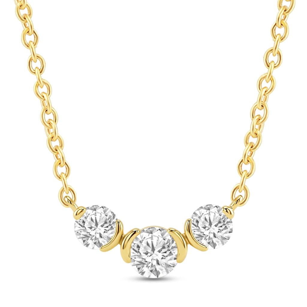 Mazzucchelli’s 9ct yellow gold round-cut 0.50ctw diamond necklace