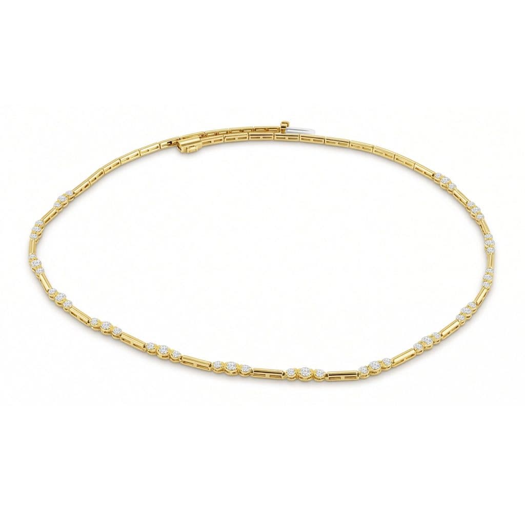 Mazzucchelli’s 9ct yellow gold round-cut 3.00ctw diamond necklace