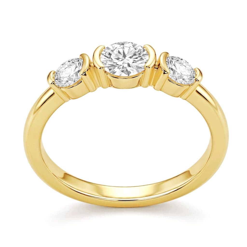 Mazzucchelli’s 9ct yellow gold round-cut 1.20ctw diamond ring