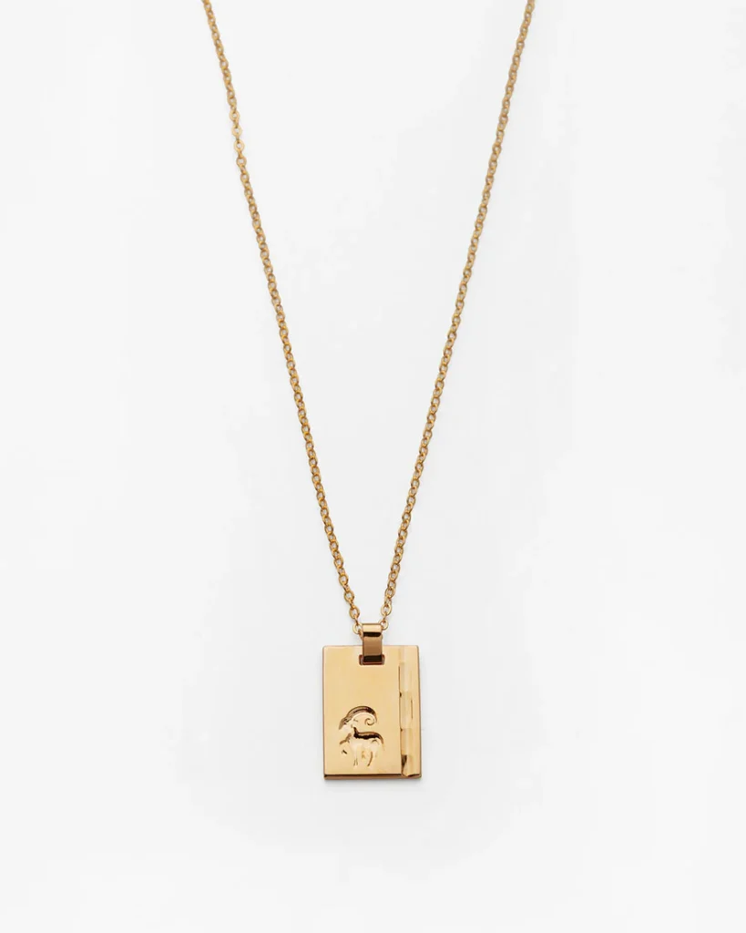 gold star sign necklace